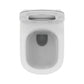 Ideal Standard Tesi væghængt toilet uden skyllekant inkl. soft close-sæde, hvid (slim-sæde) – set oppefra