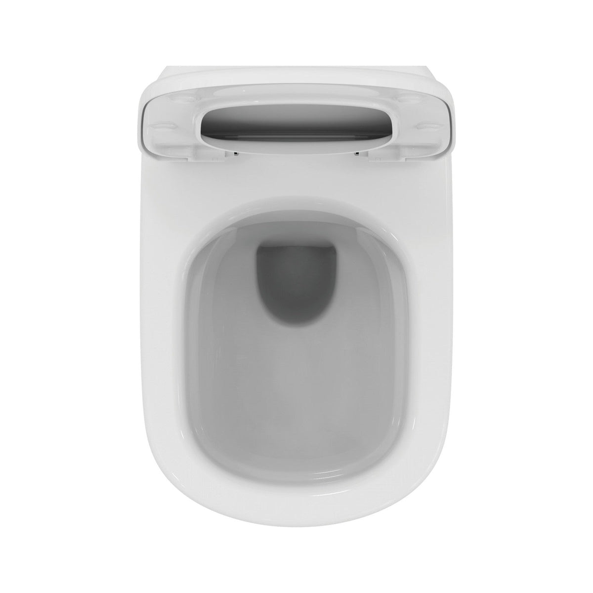Ideal Standard Tesi væghængt toilet uden skyllekant inkl. soft close-sæde, hvid (wrap-over-sæde)
