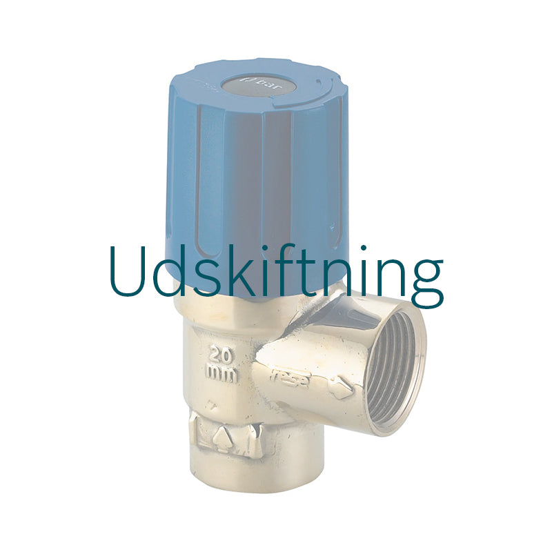 Udskiftning af sikkerhedsventil til brugsvand