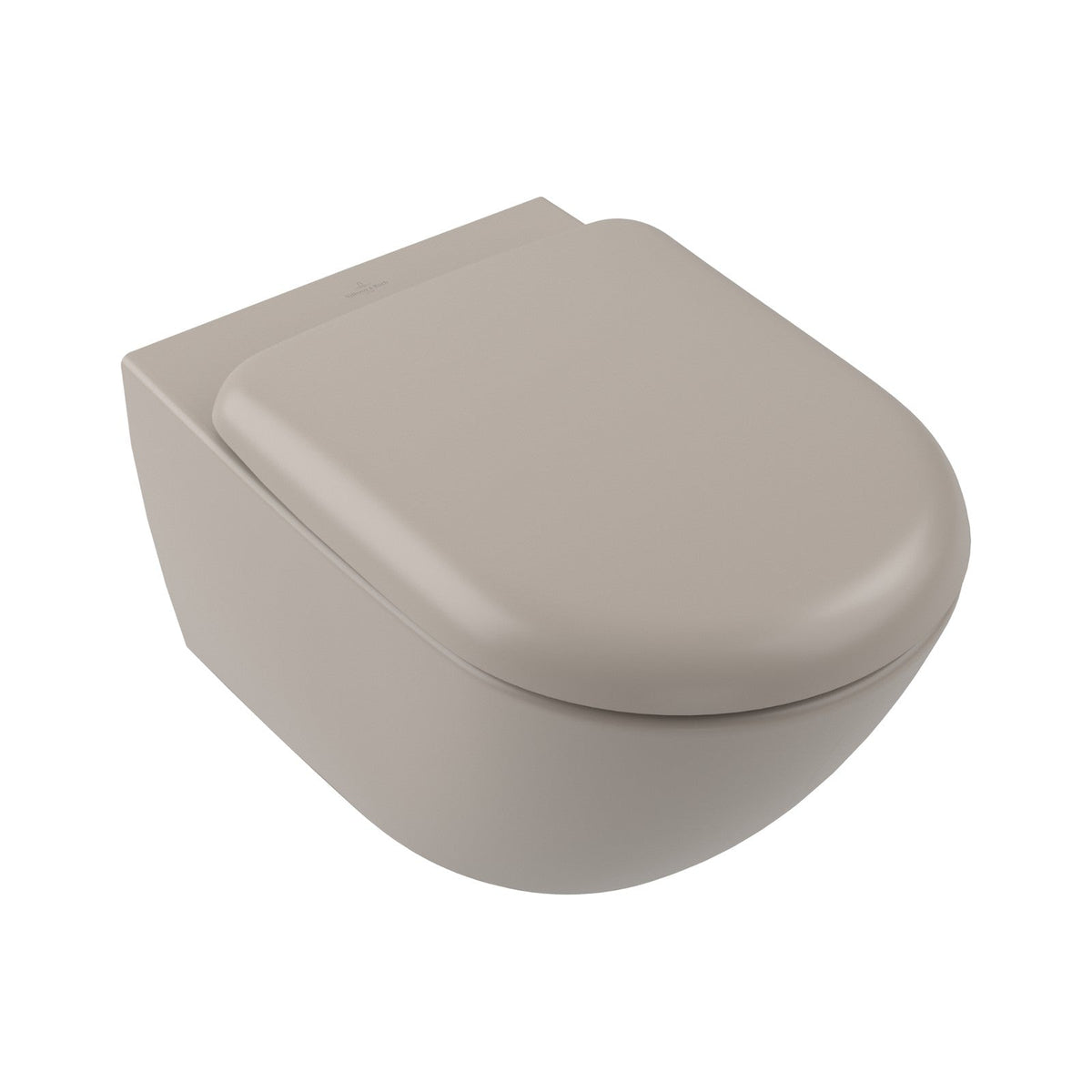Villeroy & Boch Antao væghængt toilet uden skyllekant inkl. soft close-sæde, Almond (mat beige)