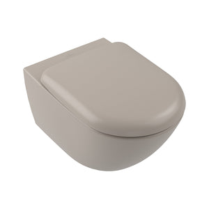 Villeroy & Boch Antao væghængt toilet uden skyllekant inkl. soft close-sæde, Almond (mat beige)