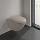 Villeroy & Boch Antao væghængt toilet uden skyllekant inkl. soft close-sæde, Almond (mat beige) – miljøbillede