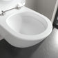 Villeroy & Boch Antao væghængt toilet uden skyllekant inkl. soft close-sæde, Stone White (mat hvid) – detalje