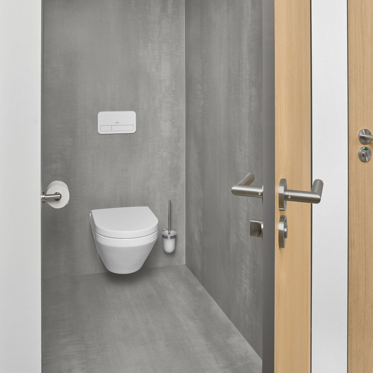 Villeroy & Boch Architectura væghængt toilet uden skyllekant inkl. soft close-sæde, hvid – miljøbillede