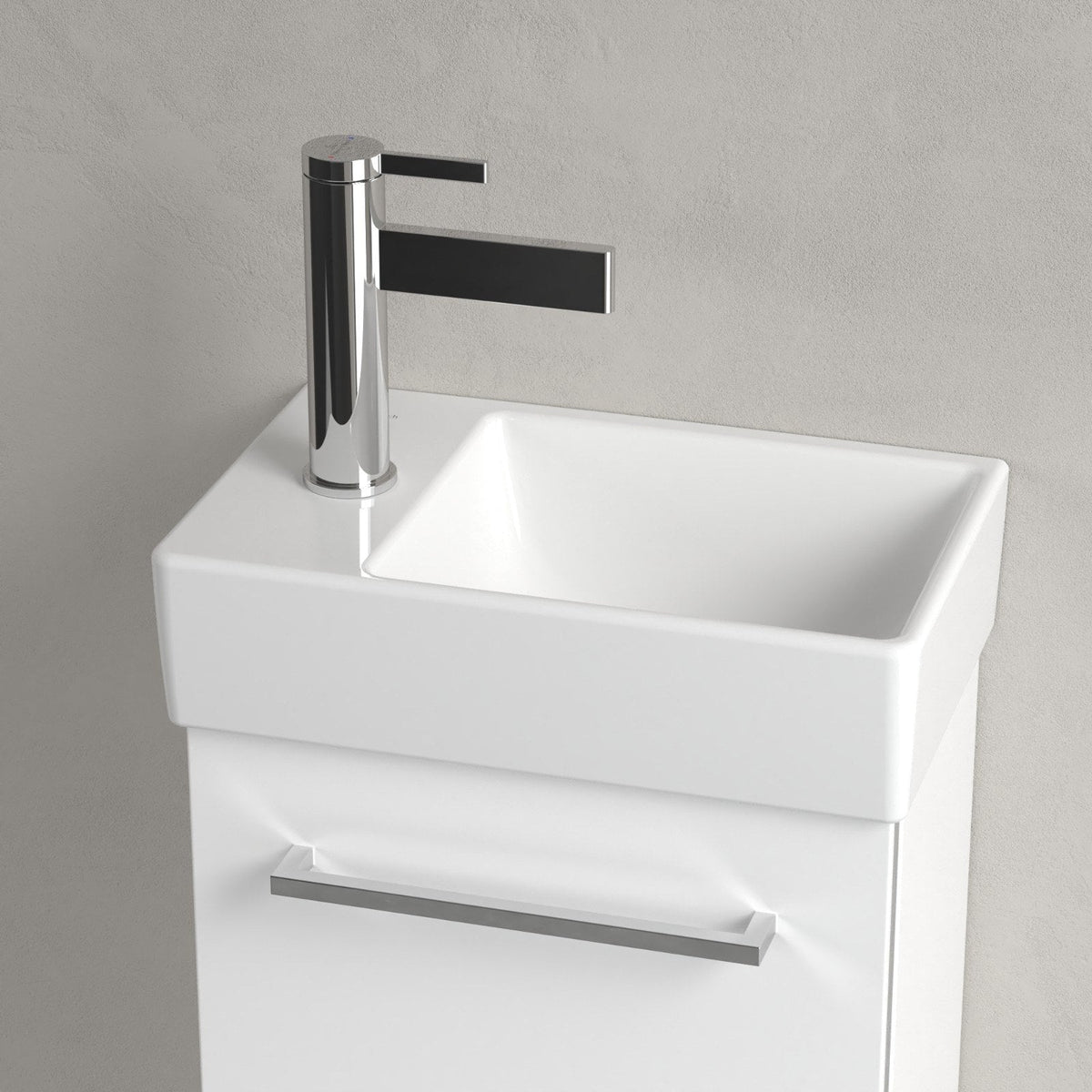 Villeroy & Boch Avento kompakt håndvask, 36x22 cm, hvid – miljøbillede