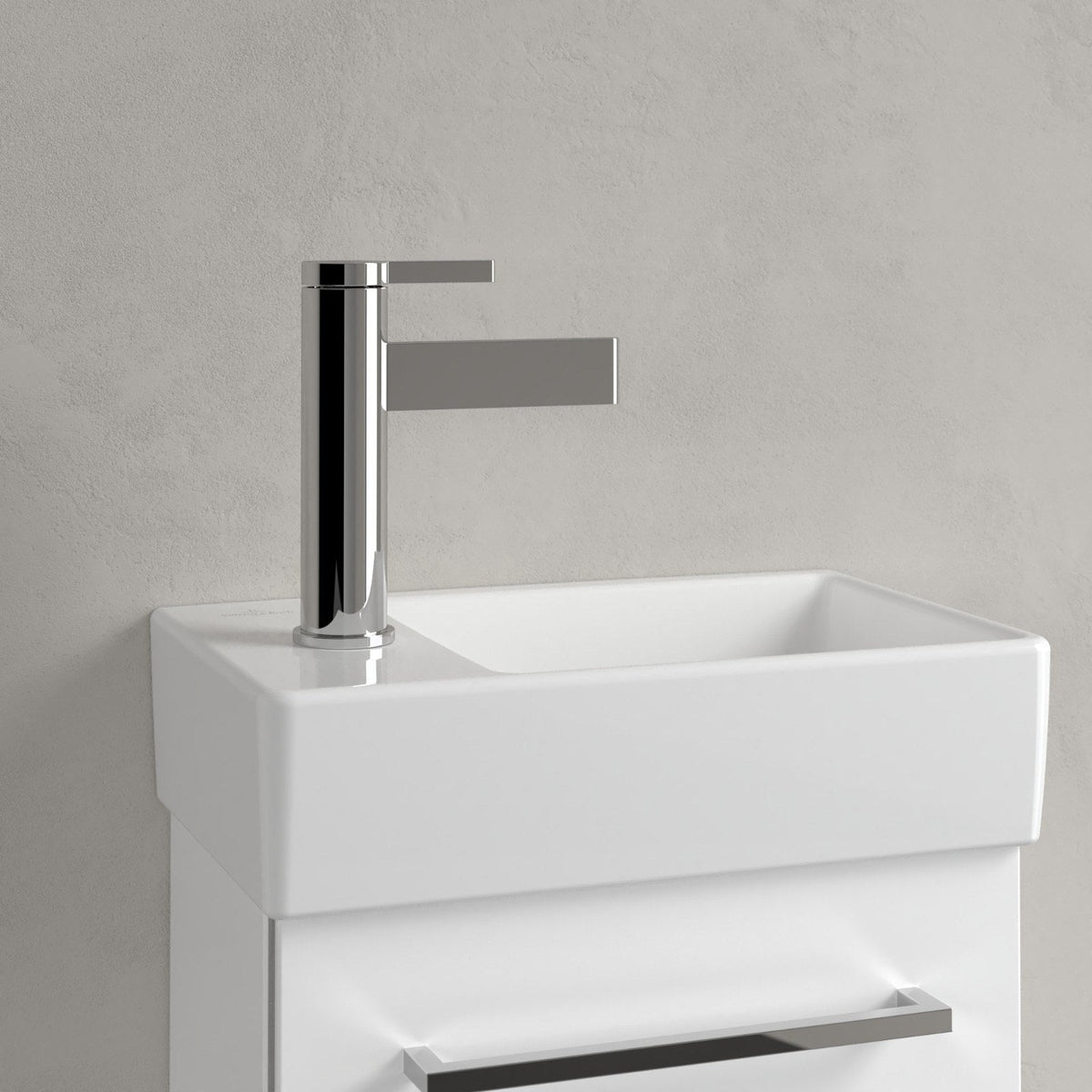 Villeroy & Boch Avento kompakt håndvask, 36x22 cm, hvid – detalje