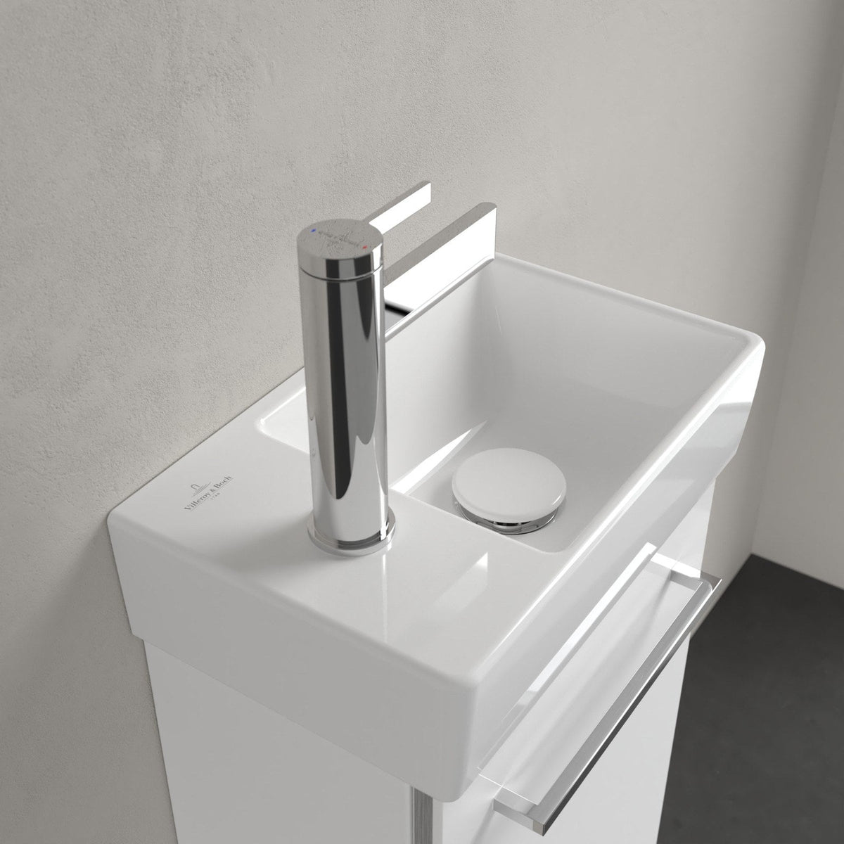Villeroy & Boch Avento kompakt håndvask, 36x22 cm, hvid – detalje
