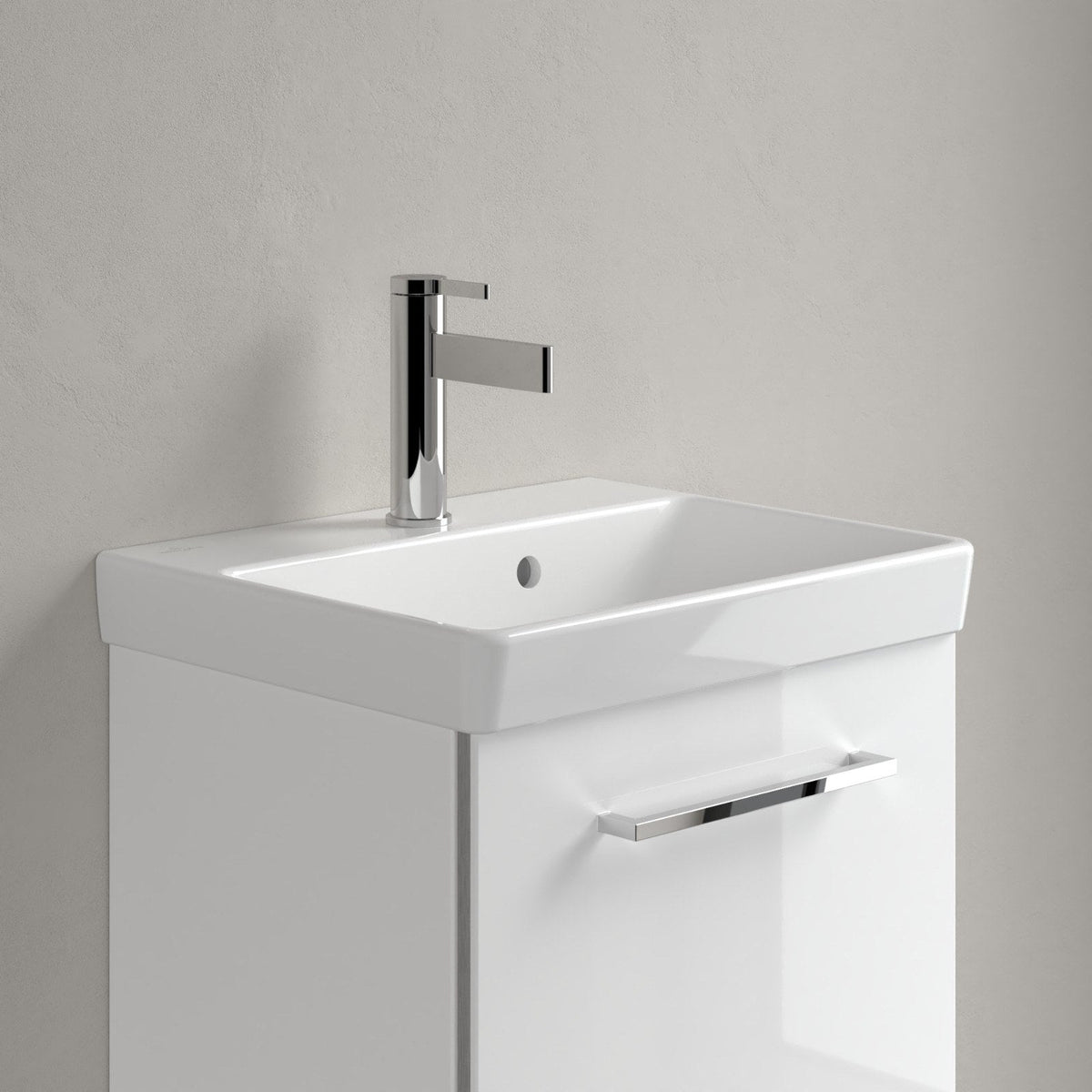 Villeroy & Boch Avento kompakt håndvask, 45x37 cm, hvid – miljøbillede