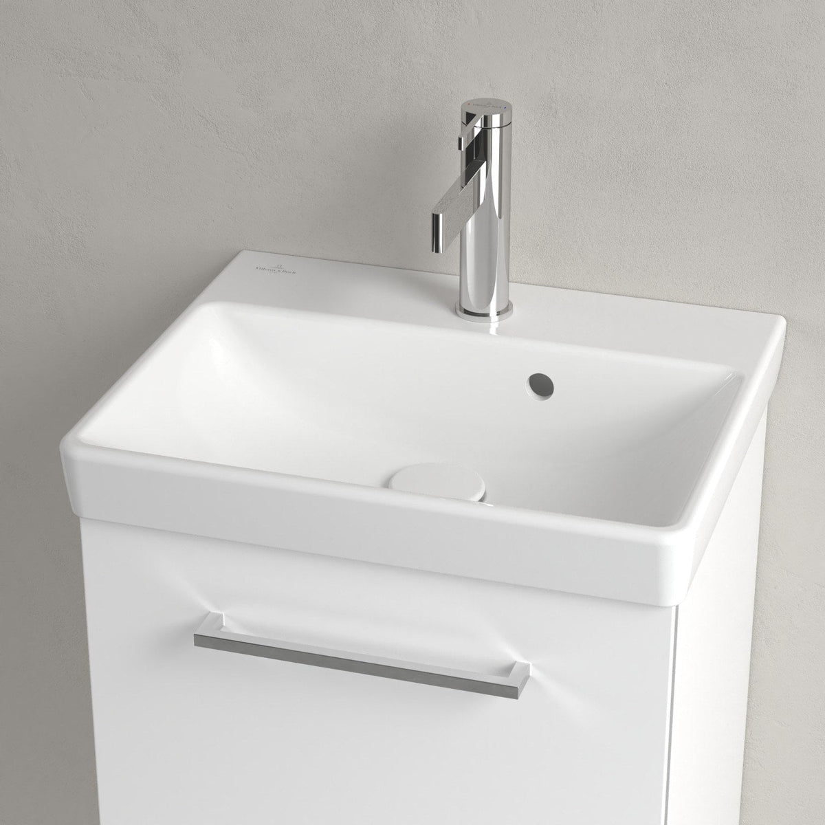 Villeroy & Boch Avento kompakt håndvask, 45x37 cm, hvid – miljøbillede
