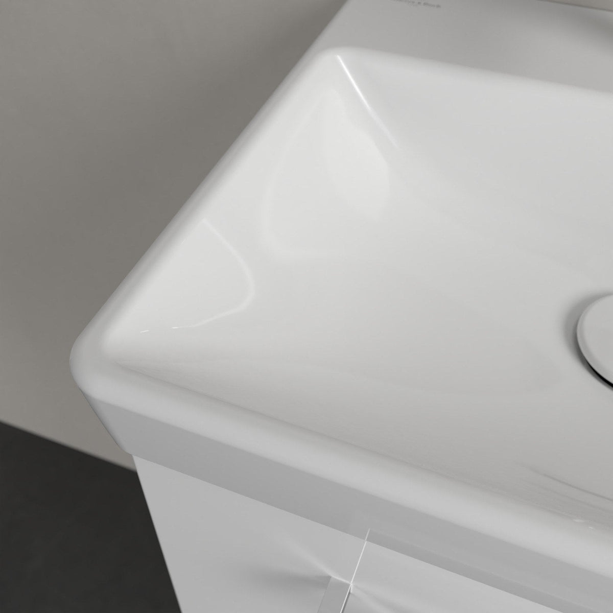 Villeroy & Boch Avento kompakt håndvask, 45x37 cm, hvid – detalje