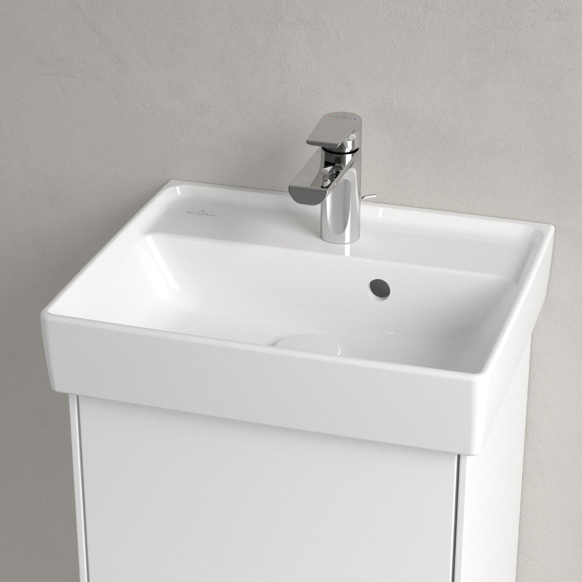 Villeroy & Boch Collaro kompakt håndvask, 45x37 cm, hvid – miljøbillede