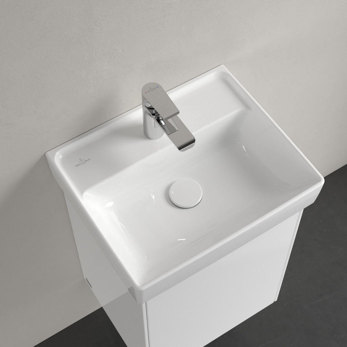 Villeroy & Boch Collaro kompakt håndvask, 45x37 cm, hvid – miljøbillede