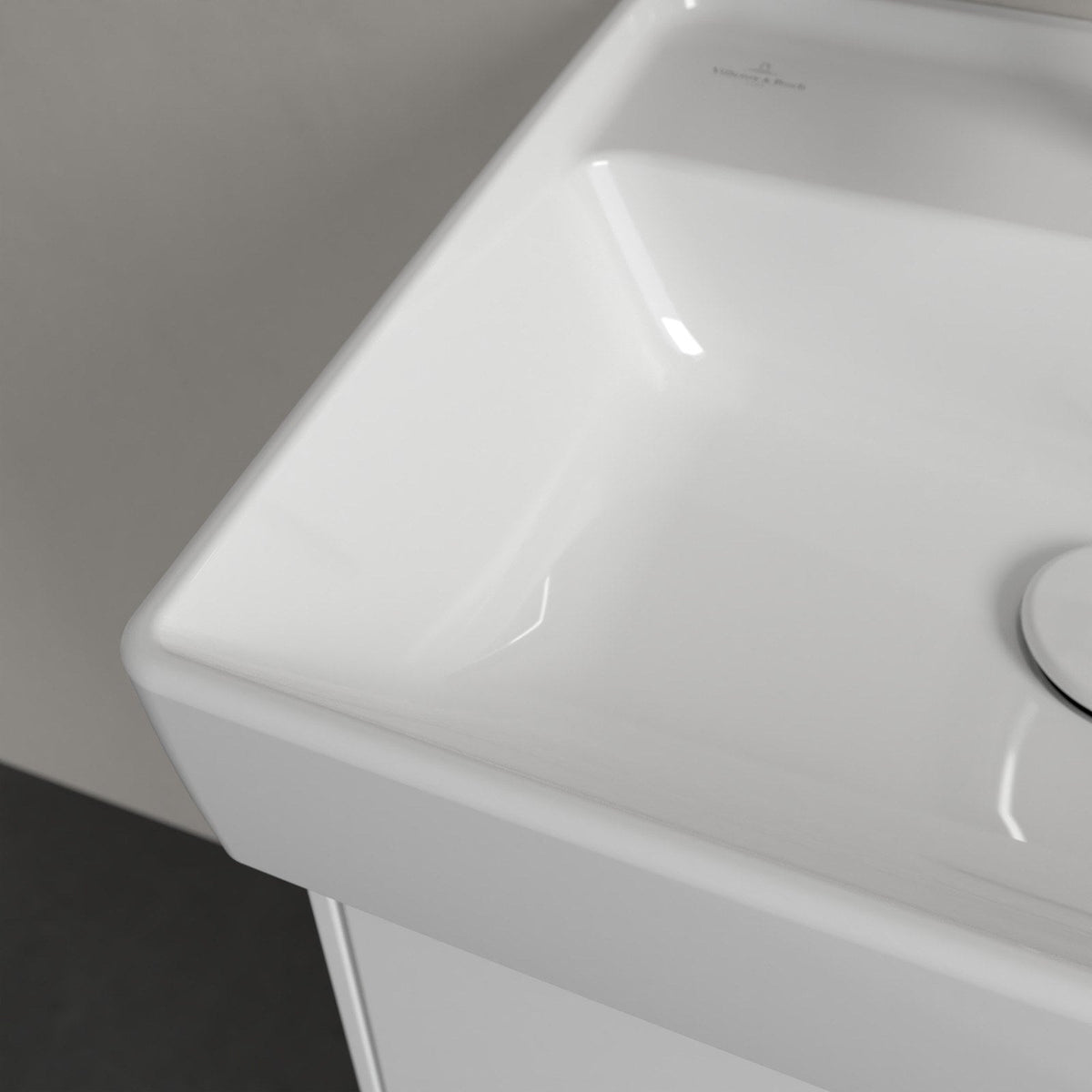 Villeroy & Boch Collaro kompakt håndvask, 45x37 cm, hvid – detalje