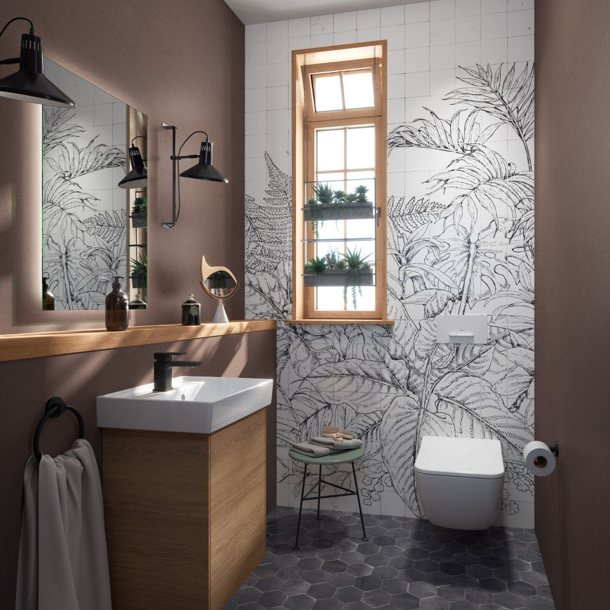 Villeroy & Boch Collaro kompakt håndvask, 50x40 cm, hvid – miljøbillede