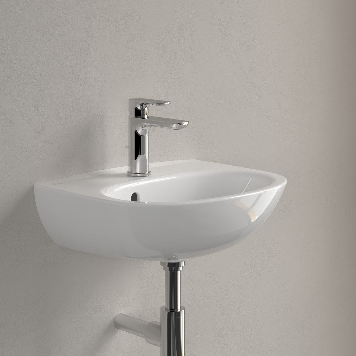 Villeroy & Boch O.novo kompakt håndvask, 45x36 cm, hvid – miljøbillede