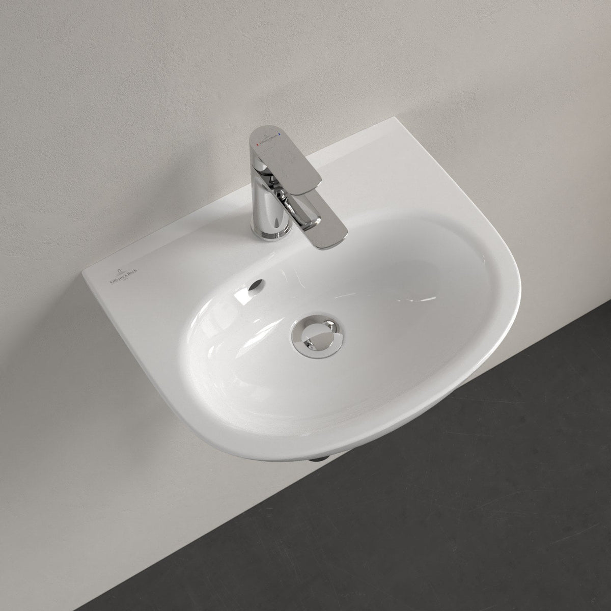 Villeroy & Boch O.novo kompakt håndvask, 45x36 cm, hvid – miljøbillede