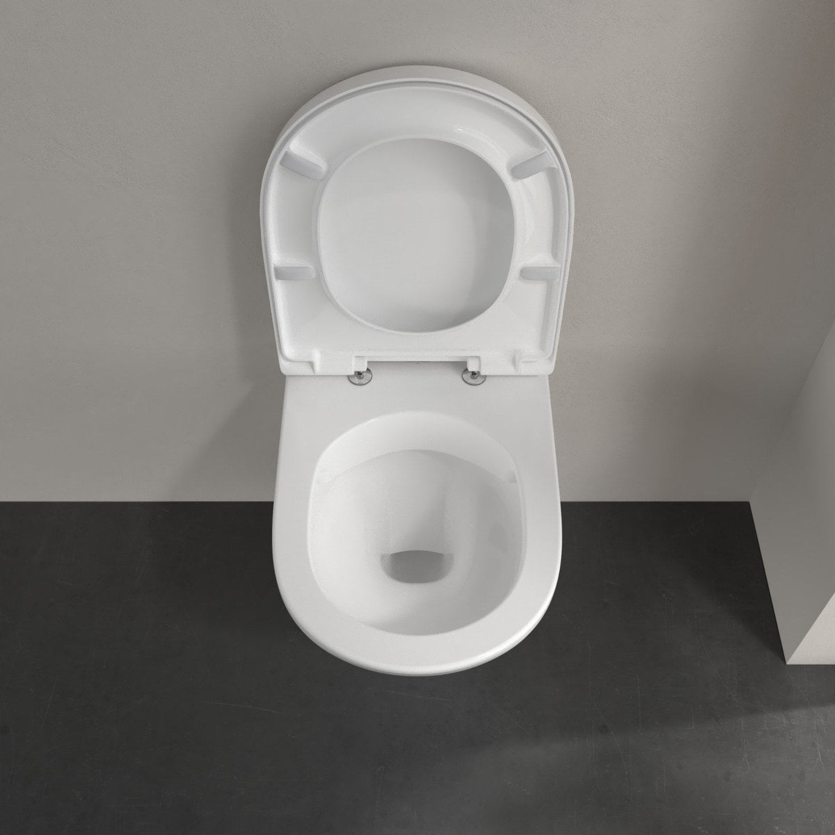 Villeroy & Boch O.novo væghængt toilet uden skyllekant inkl. soft close-sæde, hvid – miljøbillede