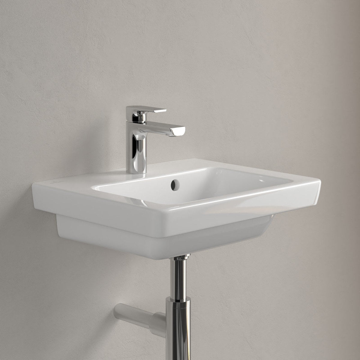 Villeroy & Boch Subway 2.0 kompakt håndvask, 45x37 cm, hvid – miljøbillede