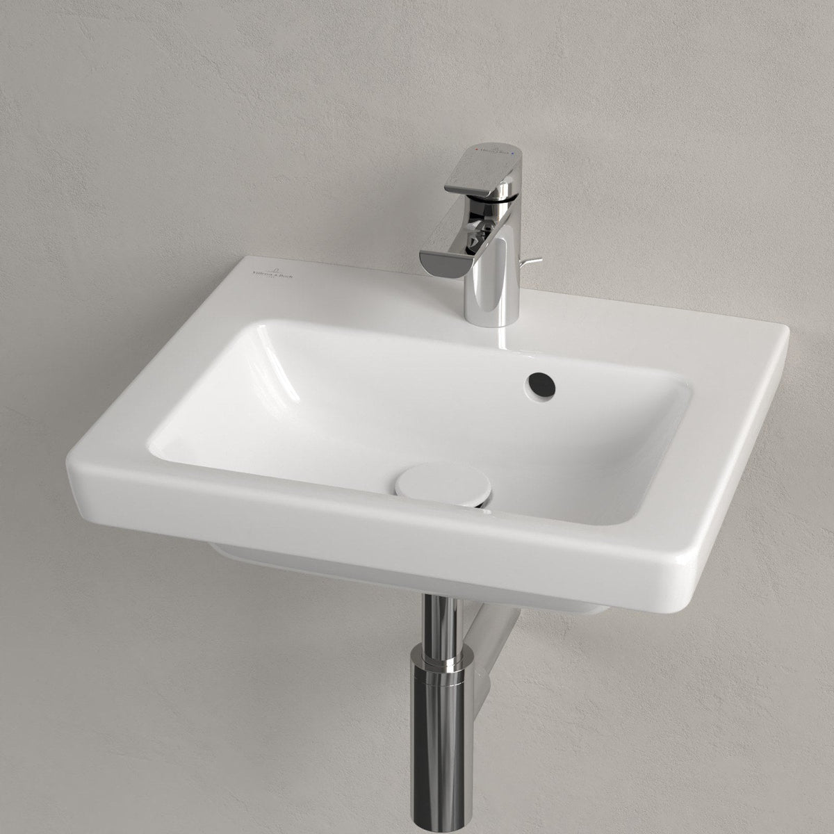 Villeroy & Boch Subway 2.0 kompakt håndvask, 45x37 cm, hvid – miljøbillede