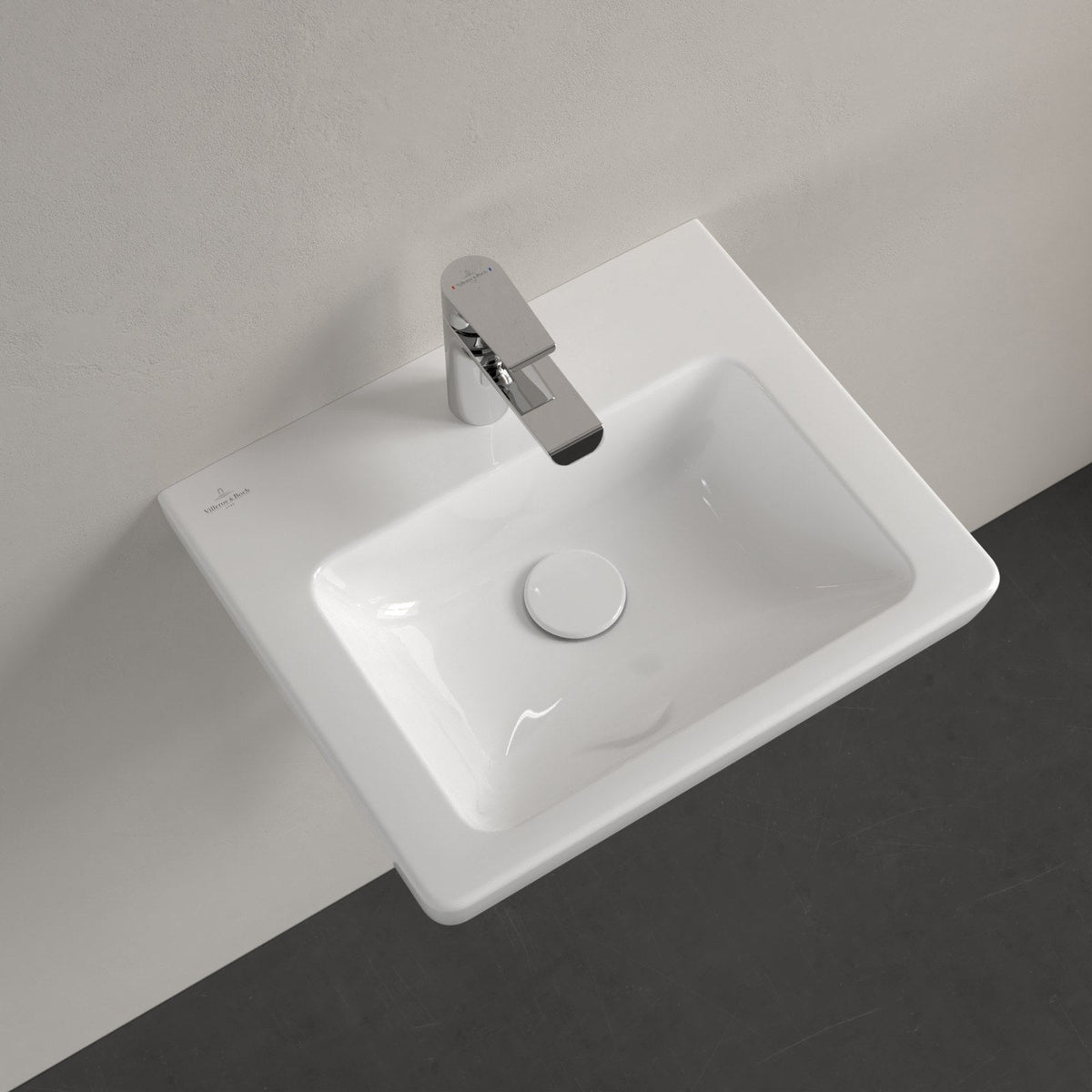 Villeroy & Boch Subway 2.0 kompakt håndvask, 45x37 cm, hvid – miljøbillede