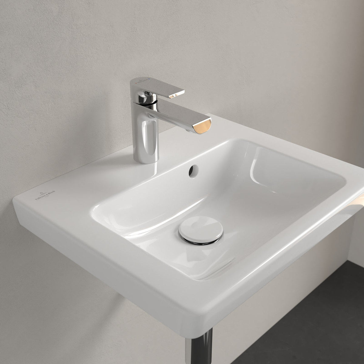 Villeroy & Boch Subway 2.0 kompakt håndvask, 45x37 cm, hvid – detalje